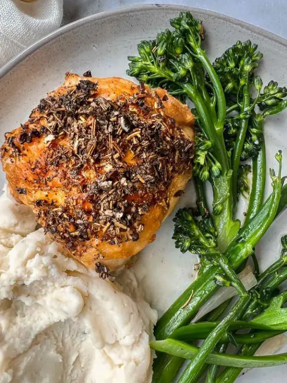 Thyme and Sage Air Fryer Chicken Thighs