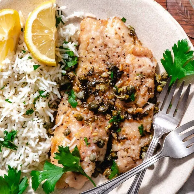Tilapia Piccata with Lemon Butter Rice