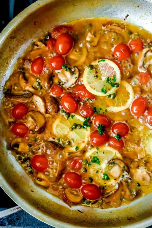 Tomato Basil Chicken Piccata