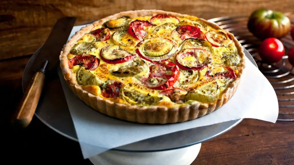 Tomato Basil Quiche with Goat Cheese