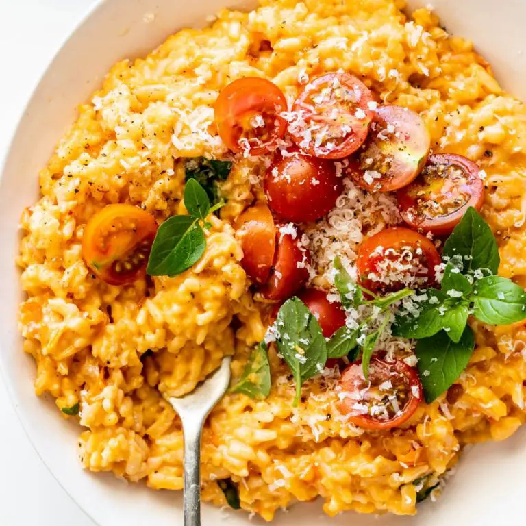 Tomato and Basil Instant Pot Risotto