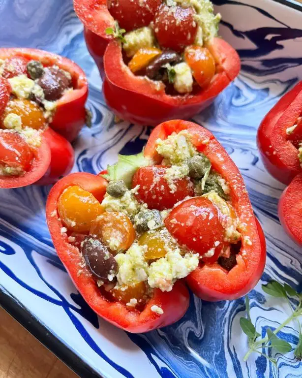 Tomato and Feta Stuffed Peppers