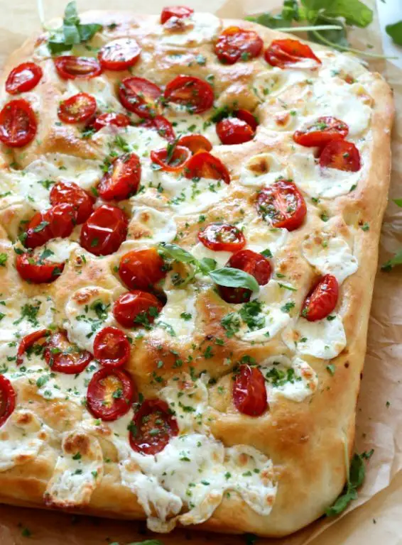 Tomato and Mozzarella Focaccia
