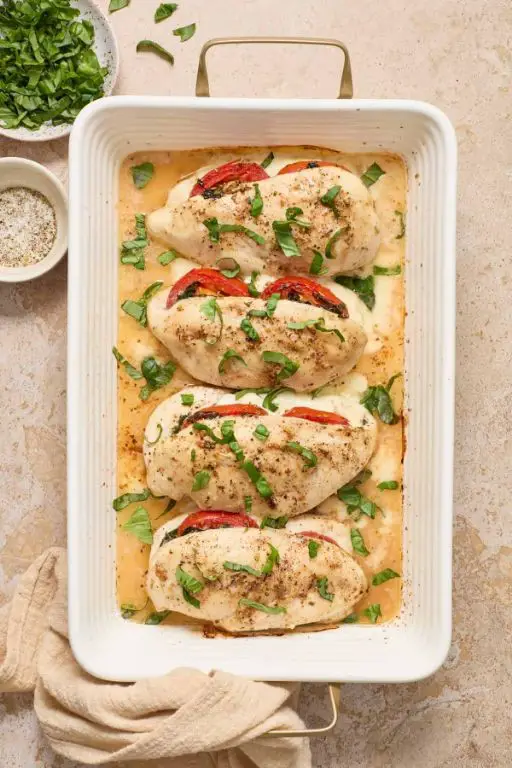 Tomato and Mozzarella Stuffed Chicken