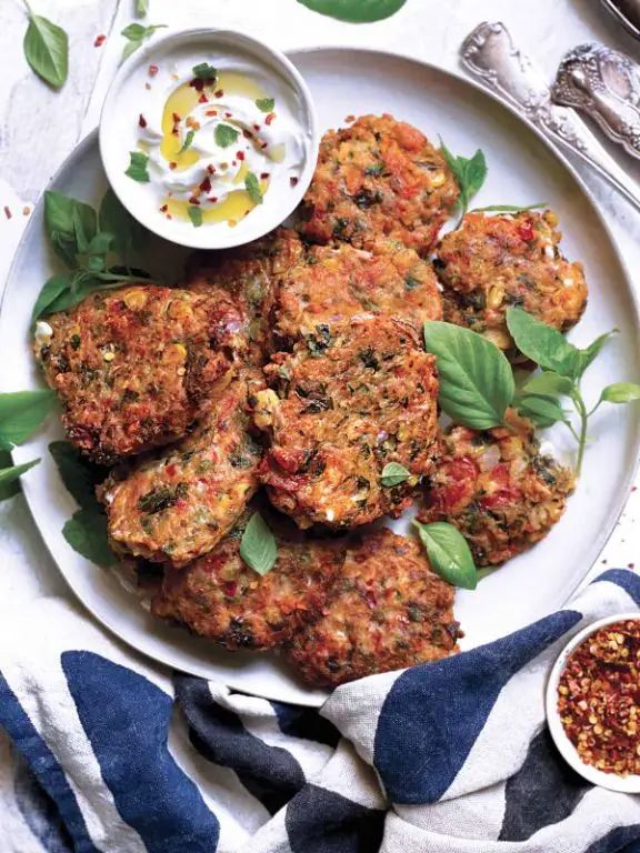 Tomato and Zucchini Fritters
