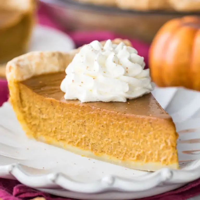 Traditional Pumpkin Pie with Whipped Cream