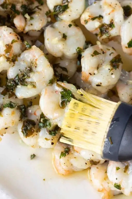 Traeger Grilled Garlic Butter Shrimp Skewers