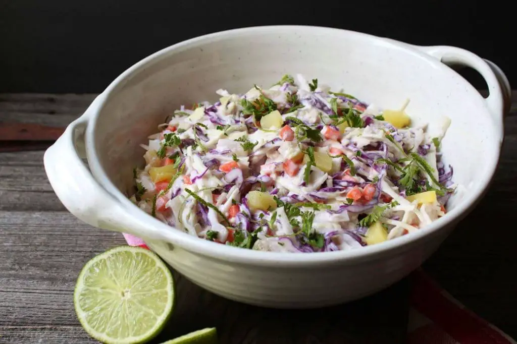 Tropical Pineapple Coconut Cole Slaw
