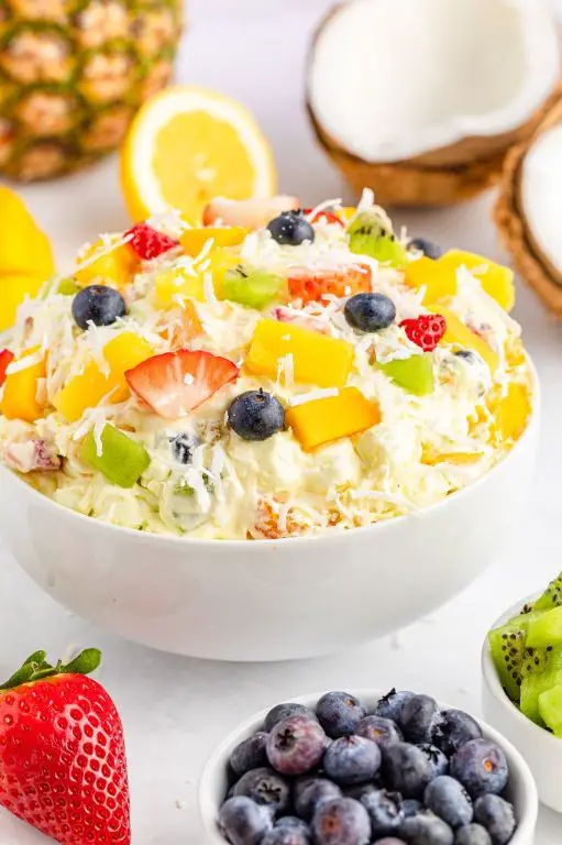 Tropical Pineapple Mango Fruit Salad with Cool Whip