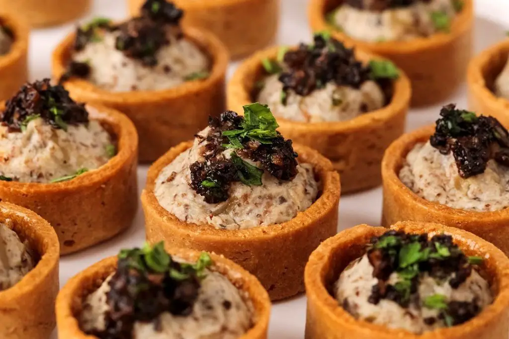 Truffle Oil Infused Mushroom Tartlets