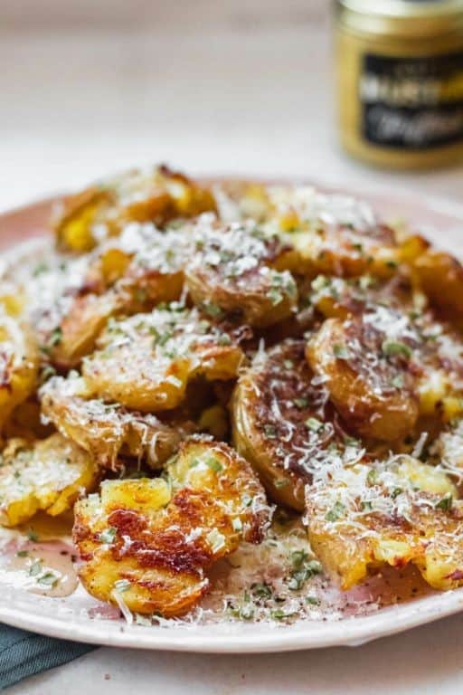 Truffle Oil Smashed Potatoes