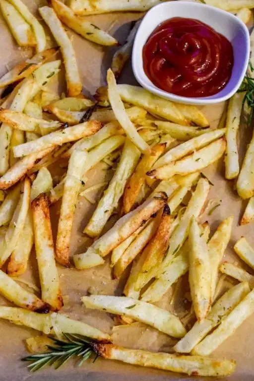 Truffle Oil and Rosemary French Fries