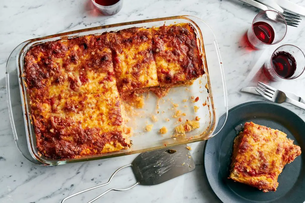 Tube Polenta Lasagna with Spinach and Ricotta