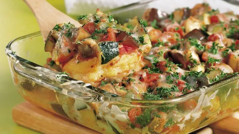 Tube Polenta and Ratatouille Bake