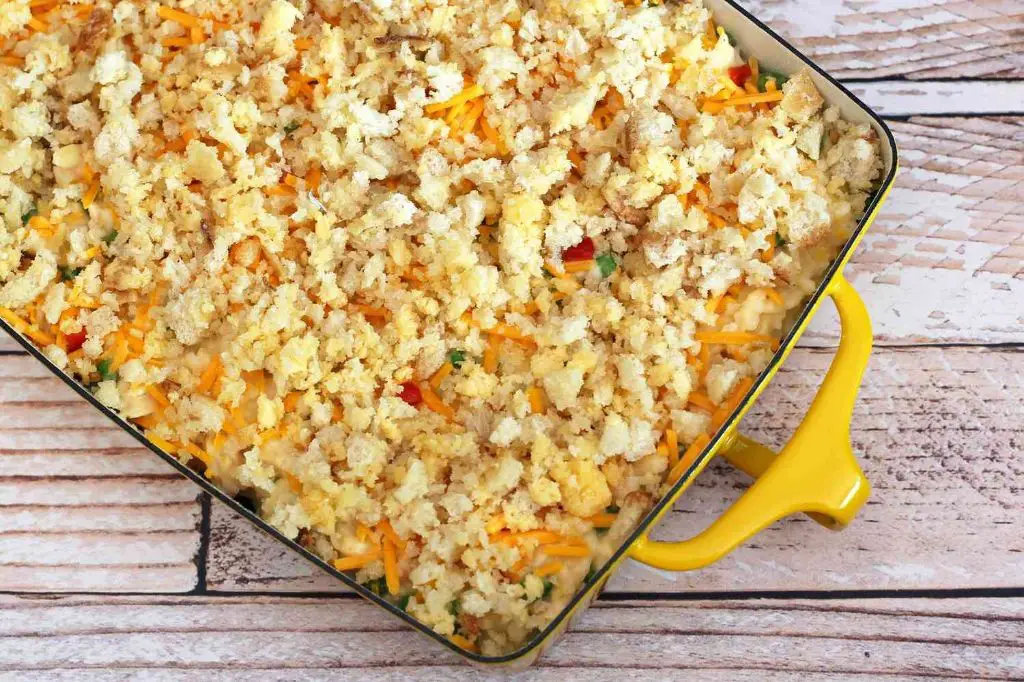 Tuna Casserole with Rice and Cheese
