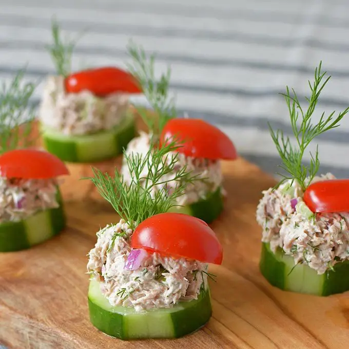 Tuna and Cucumber Canapés