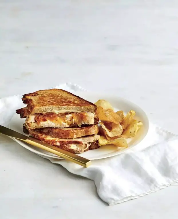 Turkey Panini with Caramelized Onions and Gruyere