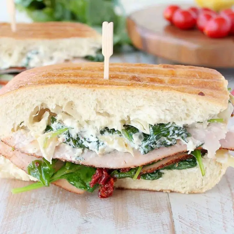 Turkey Panini with Spinach and Artichoke Spread