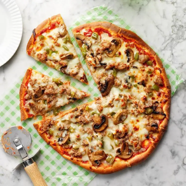Turkey Sausage and Mushroom Pizza