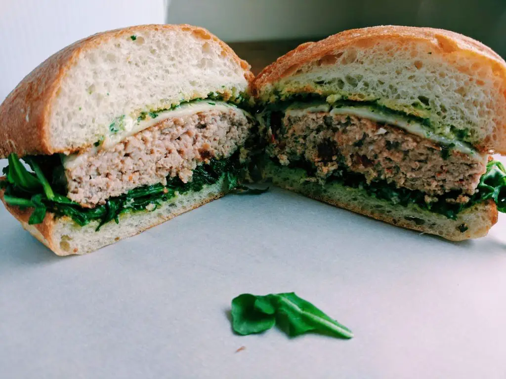 Turkey Sliders with Pesto and Sun-Dried Tomatoes