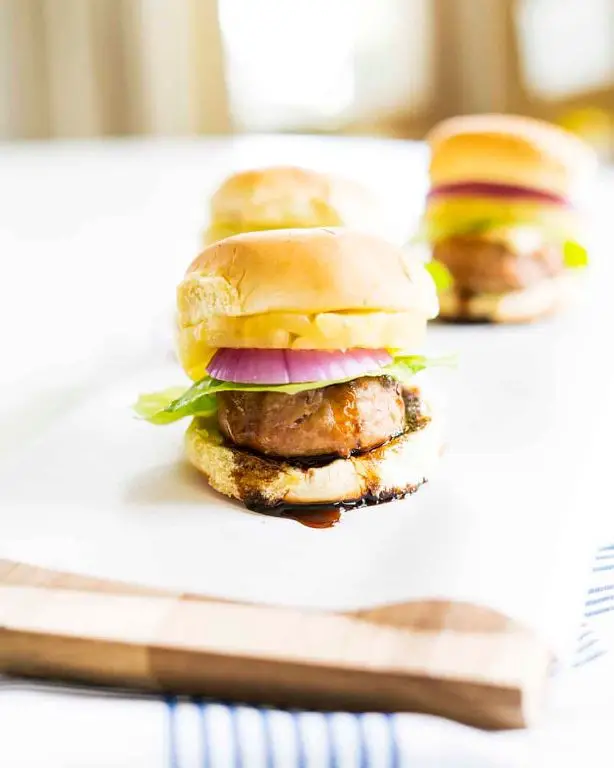 Turkey Sliders with Pineapple and Teriyaki Glaze