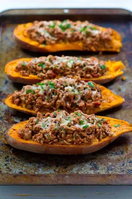 Turkey Taco Stuffed Sweet Potatoes