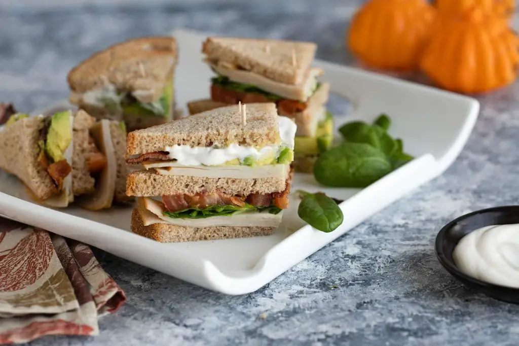 Turkey and Avocado Club Sandwiches