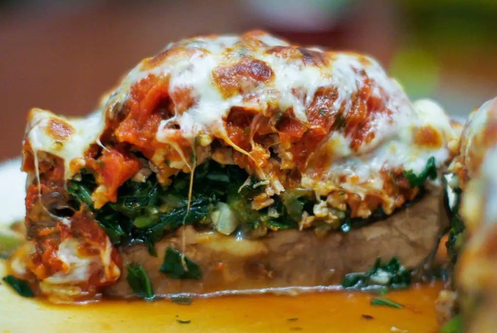 Turkey and Basil Stuffed Portobello Mushrooms