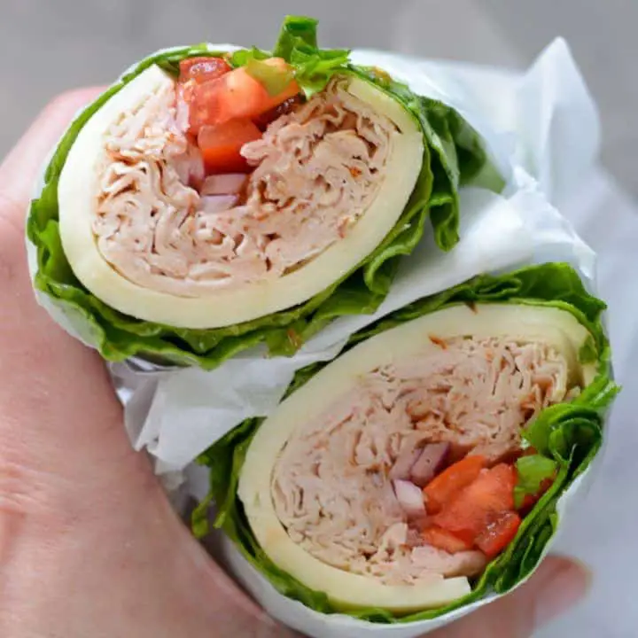 Turkey and Cheese Lettuce Wraps