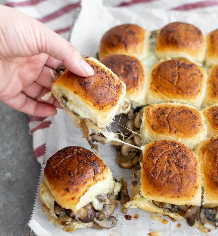 Turkey and Mushroom Sliders with Gruyere Cheese