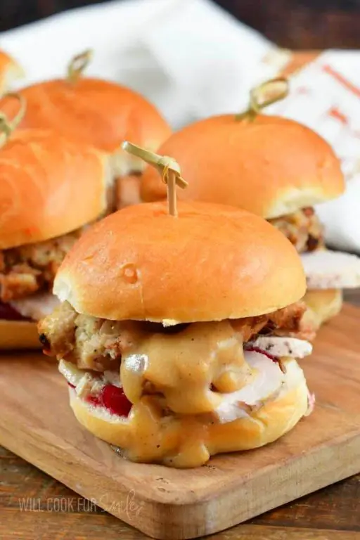Turkey and Stuffing Sliders with Gravy