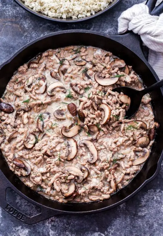 Turkey and Wild Mushroom Stroganoff