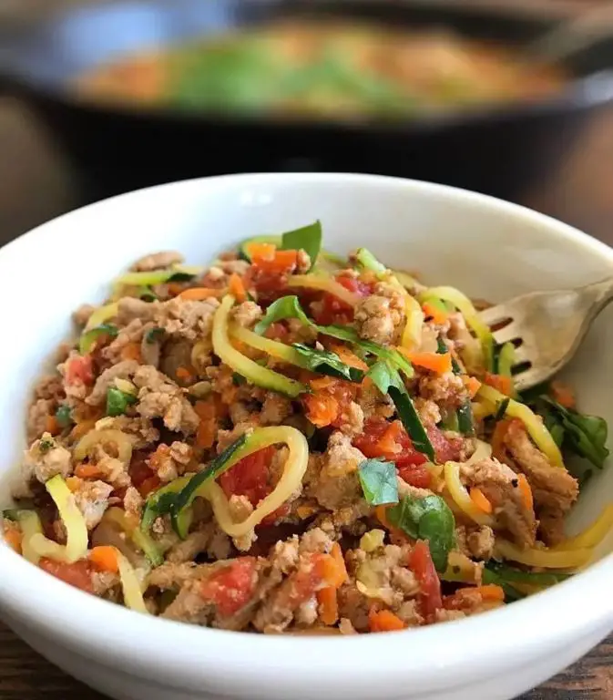 Turkey and Zucchini Noodle Stir-Fry