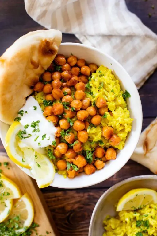 Turmeric Coconut Rice with Chickpeas