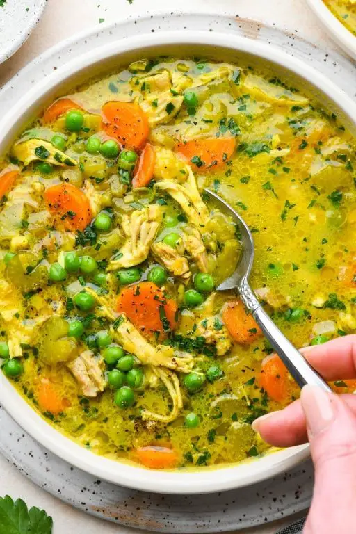 Turmeric Garlic Chicken Soup