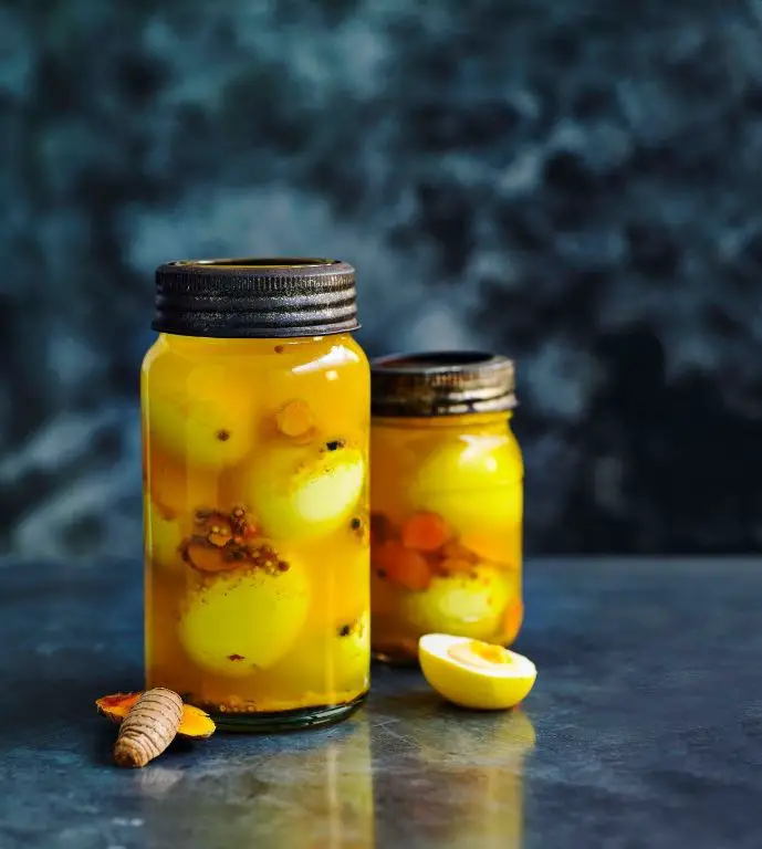 Turmeric and Ginger Pickled Eggs