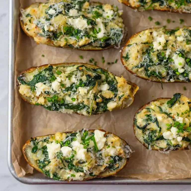 Twice-Baked Potatoes with Spinach and Feta