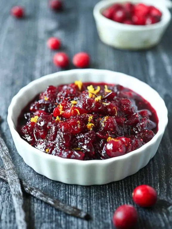 Vanilla Bean Cranberry Sauce
