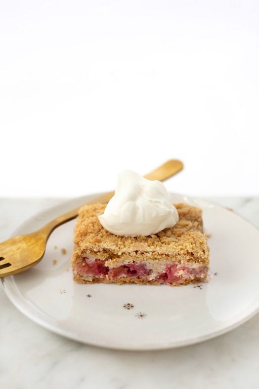 Vanilla Bean Rhubarb Bars