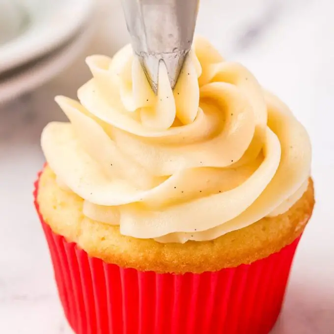 Vanilla Bean Tastycake with Buttercream Frosting