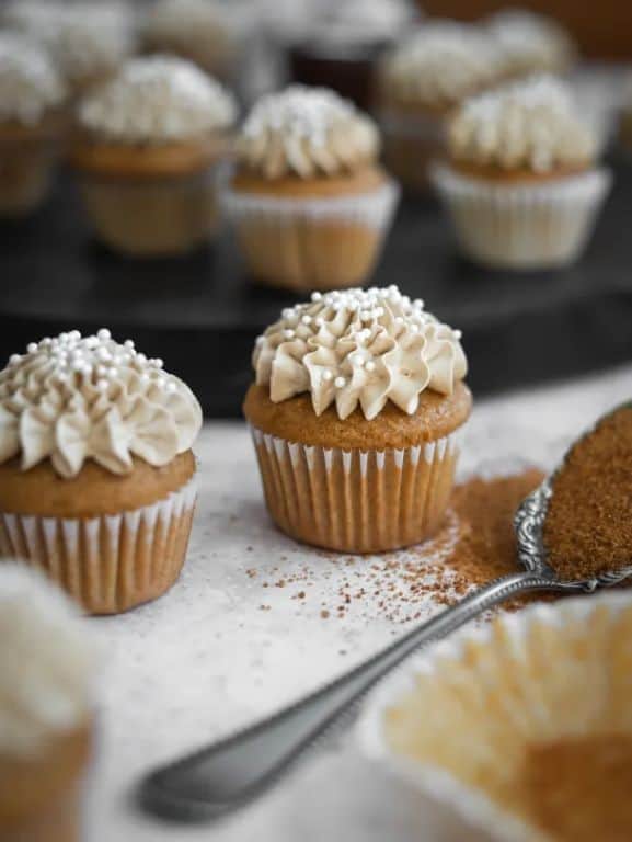 Vanilla Cupcakes with Coconut Sugar Frosting
