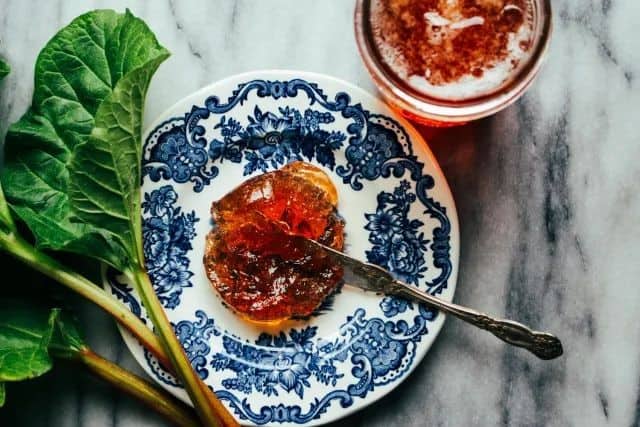 Vanilla Rhubarb Jelly with Lavender