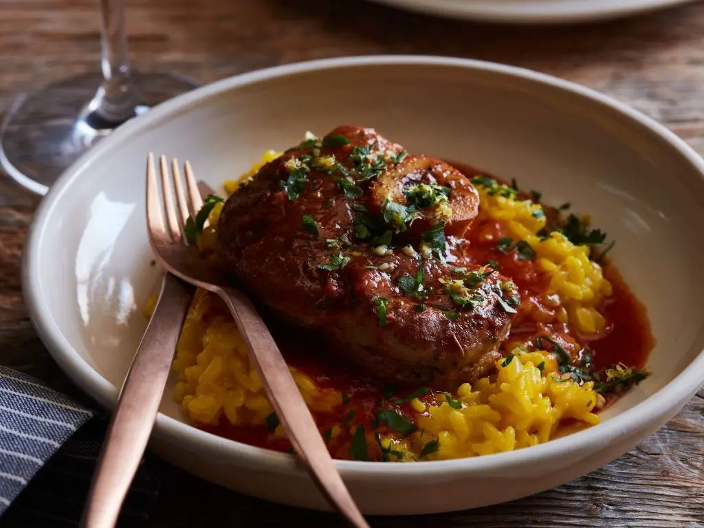 Veal Osso Buco with Saffron Risotto