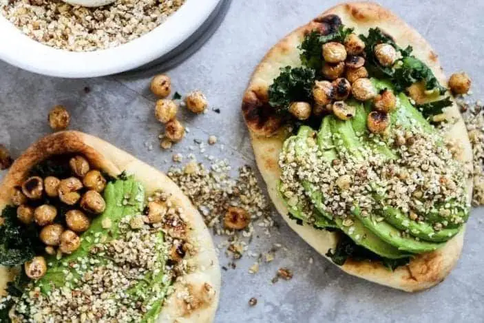 Vegan Avocado and Chickpea Mini Naan