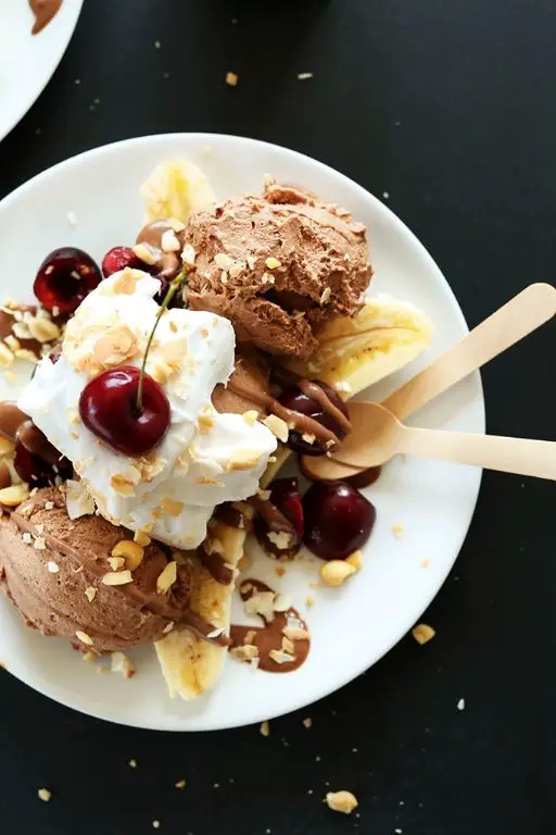 Vegan Banana Split with Coconut Whipped Cream