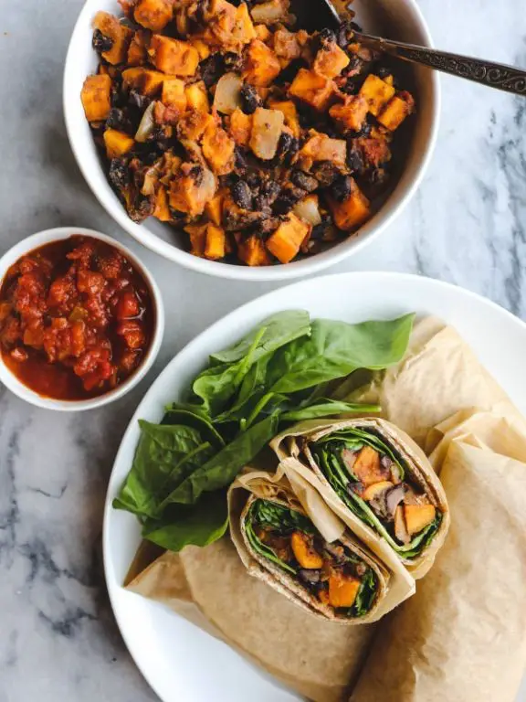 Vegan Breakfast Burrito with Black Beans