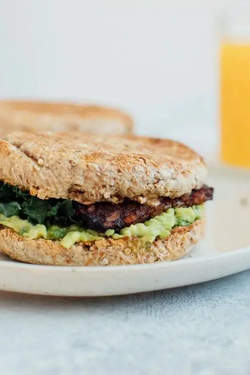 Vegan Breakfast Sandwich with Tempeh Bacon