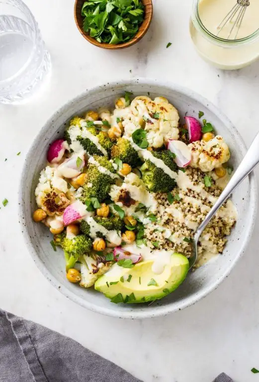 Vegan Buddha Bowl with Tahini Dressing