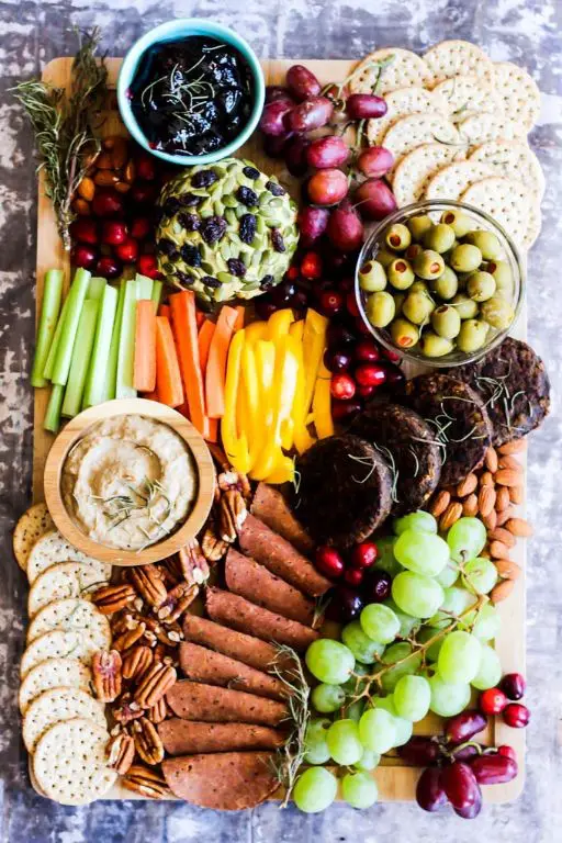 Vegan Charcuterie Board with Plant-Based Meats