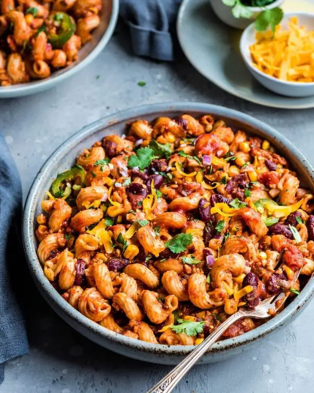 Vegan Chili Mac with Lentils